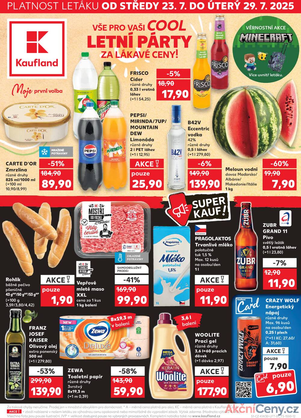 Leták Kaufland - Kaufland 23.7. - 29.7. - Kaufland - Čáslav - strana 1