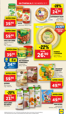 Lidl Čtvrtek od 24.7. do 27.7.2025