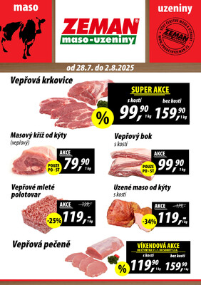 leták ZEMAN maso-uzeniny
