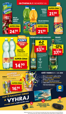 Lidl Čtvrtek od 31.7. do 3.8.2025
