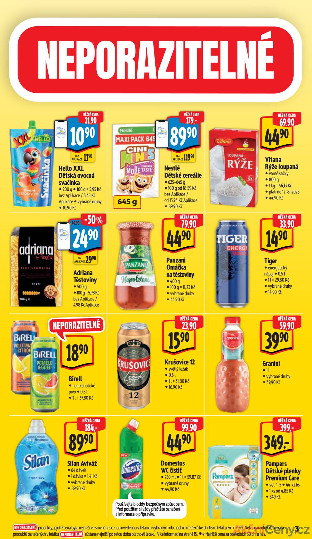 Leták Albert - Albert Supermarket od 30.7. do 5.8.2025 - strana 3 Leták Albert - Albert Supermarket od 30.7. do 5.8.2025 - strana 3