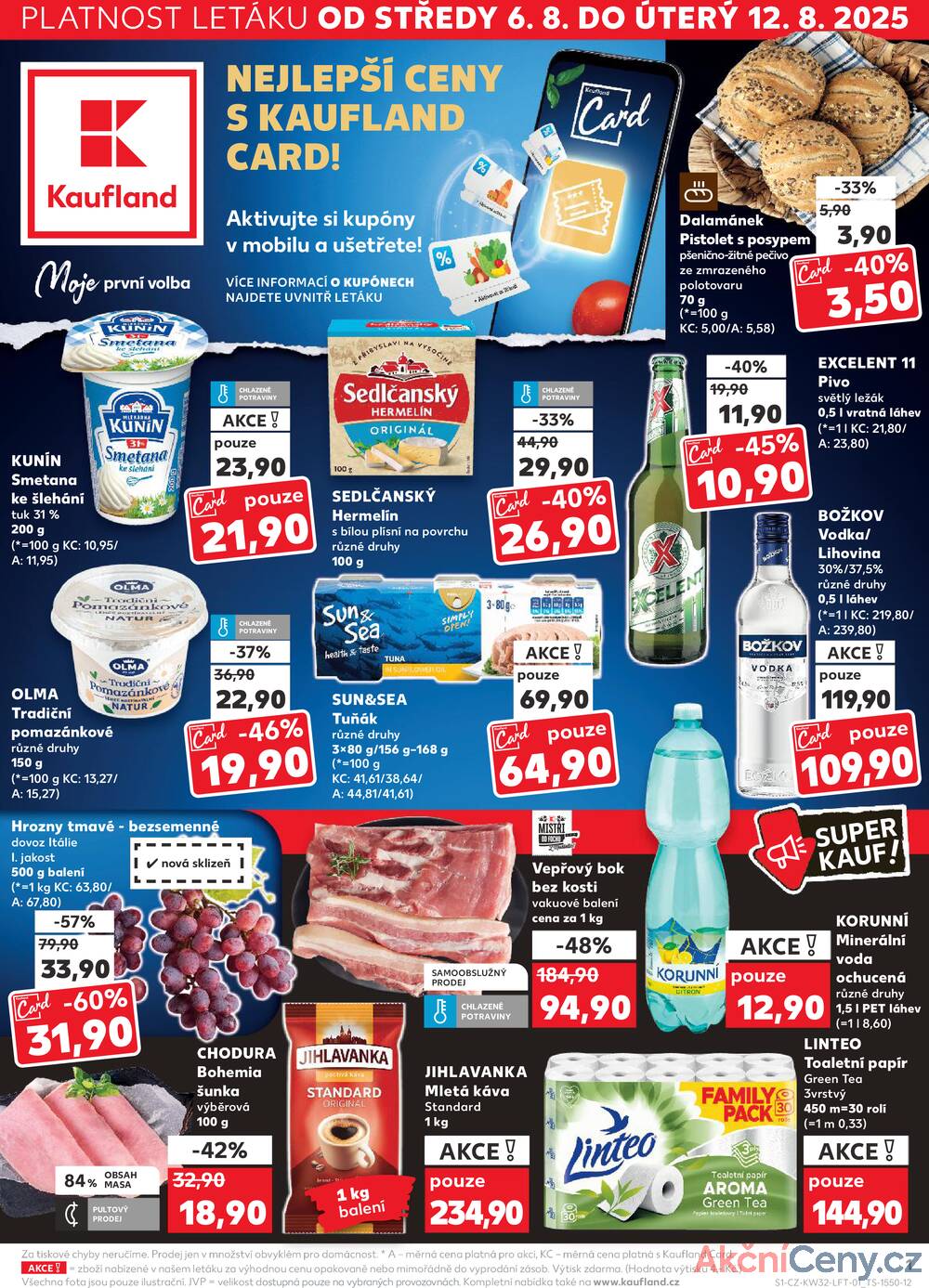 Leták Kaufland - Kaufland 6.8. - 12.8. - Kaufland - Čáslav - strana 1