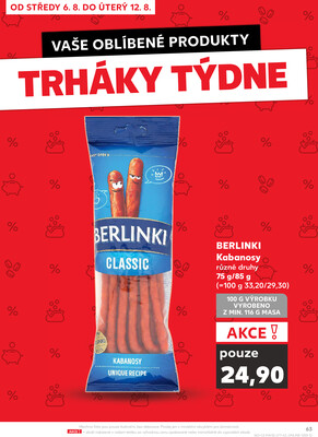 Kaufland 6.8. - 12.8. - Kaufland - Teplice (Čs. Dobrovolců)