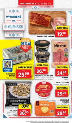 Lidl Čtvrtek od 14.8. do 17.8.2025