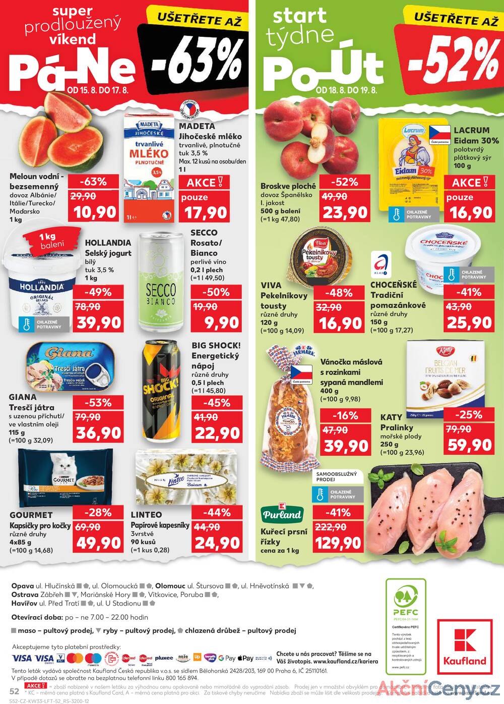 Leták Kaufland - Kaufland 13.8. - 19.8. - Kaufland - Ostrava - Zábřeh - strana 52