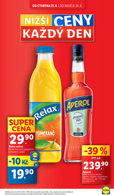 Lidl Čtvrtek od 21.8. do 24.8.2025