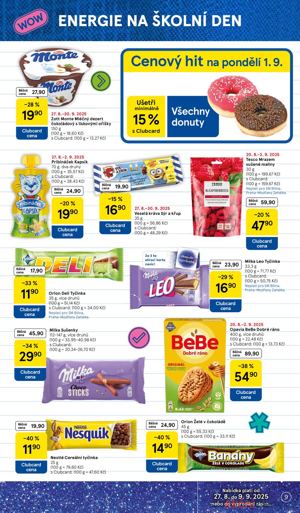 Leták Tesco - Tesco supermarkety od 27.8. do 2.9.2025 - strana 9 Leták Tesco - Tesco supermarkety od 27.8. do 2.9.2025 - strana 9