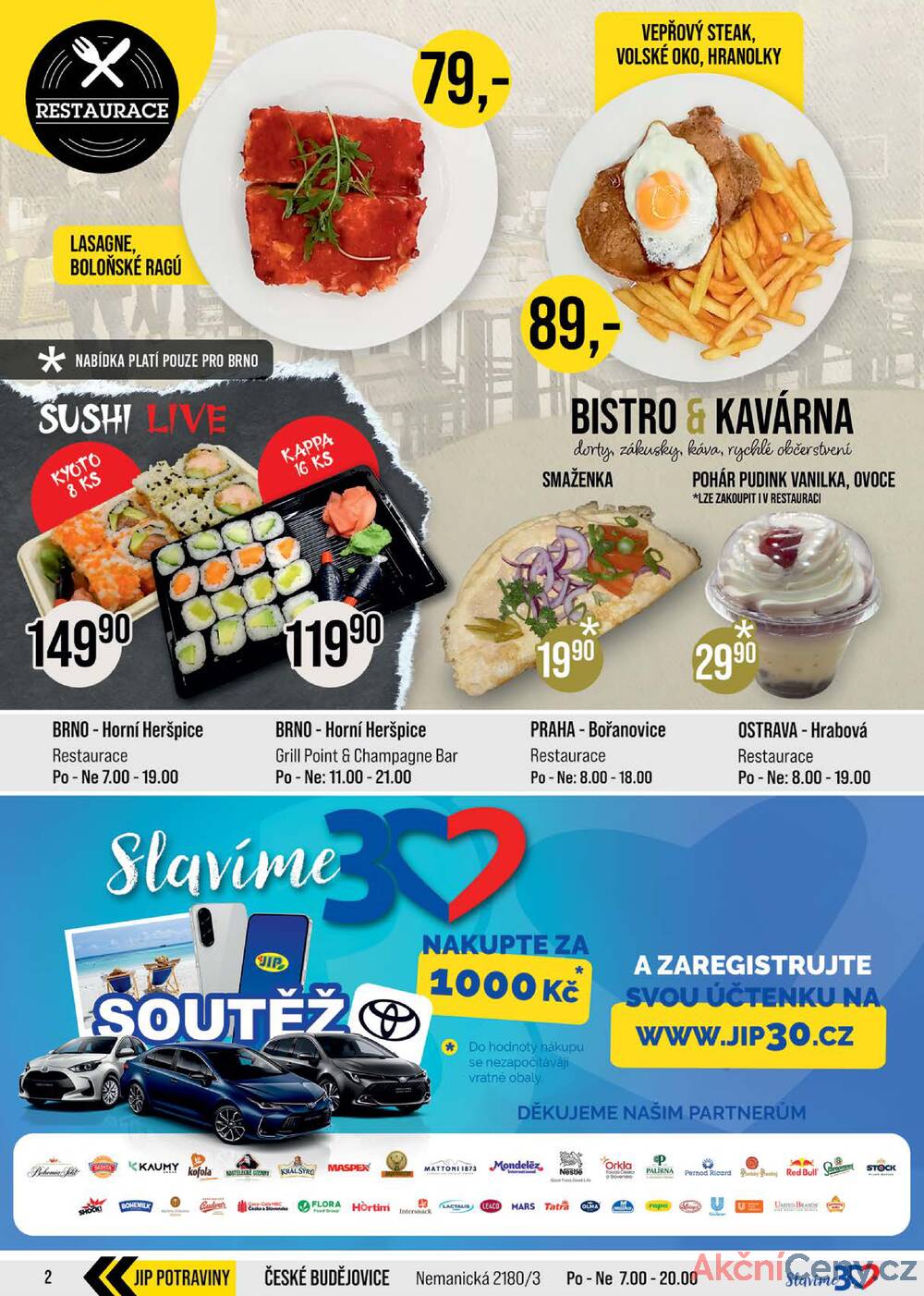 Leták JIP - JIP Cash & Carry Brno, Praha, Ostrava, Jilemnice, Pardubice, Ostrava, Karlovy Vary, Olomouc a Zlín od 27.8. do 2.9.2025 - strana 2