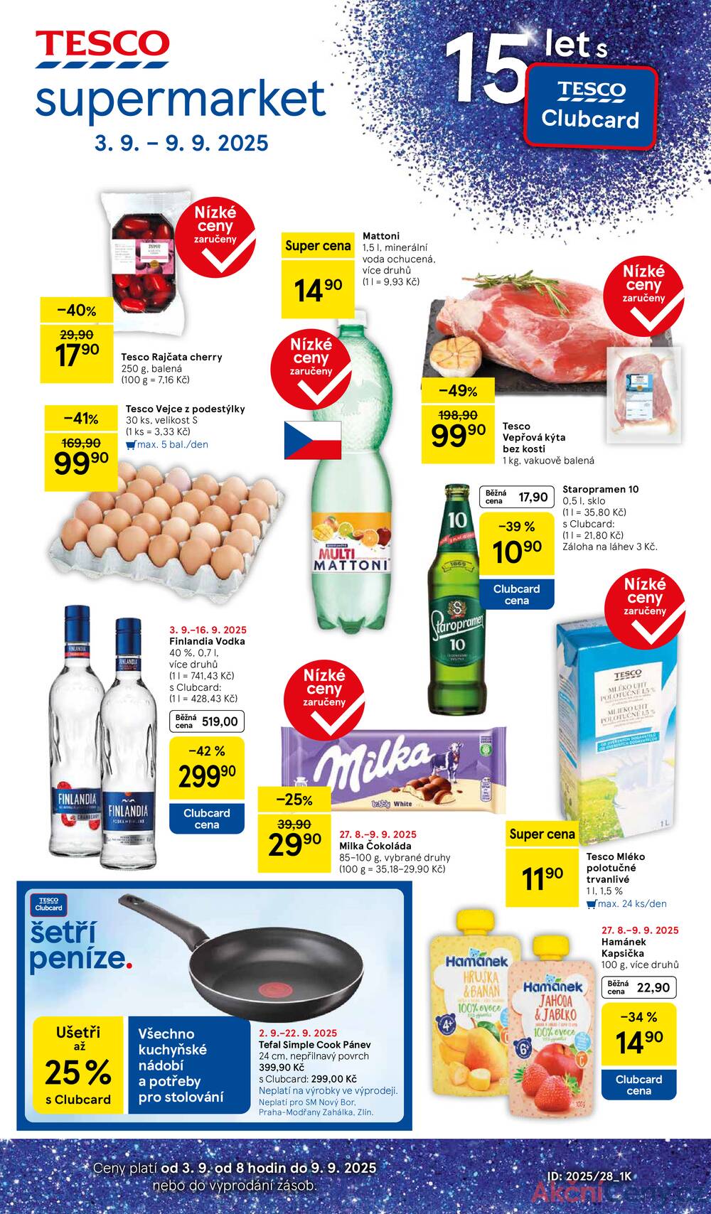 Leták Tesco - Tesco supermarkety od 3.9. do 9.9.2025 - strana 1 Leták Tesco - Tesco supermarkety od 3.9. do 9.9.2025 - strana 1