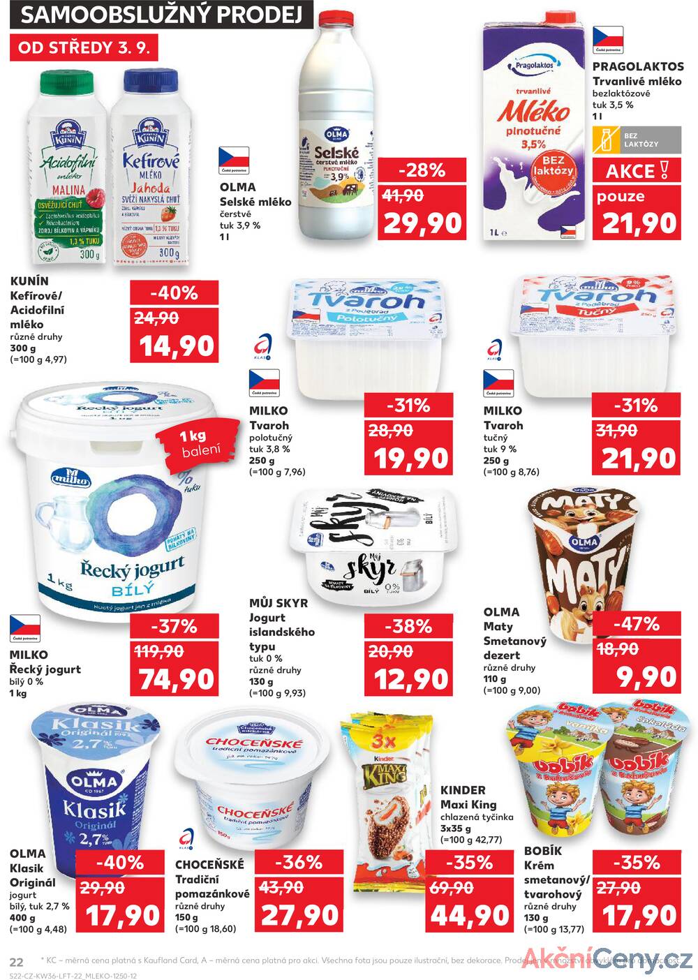 Leták Kaufland - Kaufland 3.9. - 9.9. - Kaufland Praha-Barrandov - strana 22