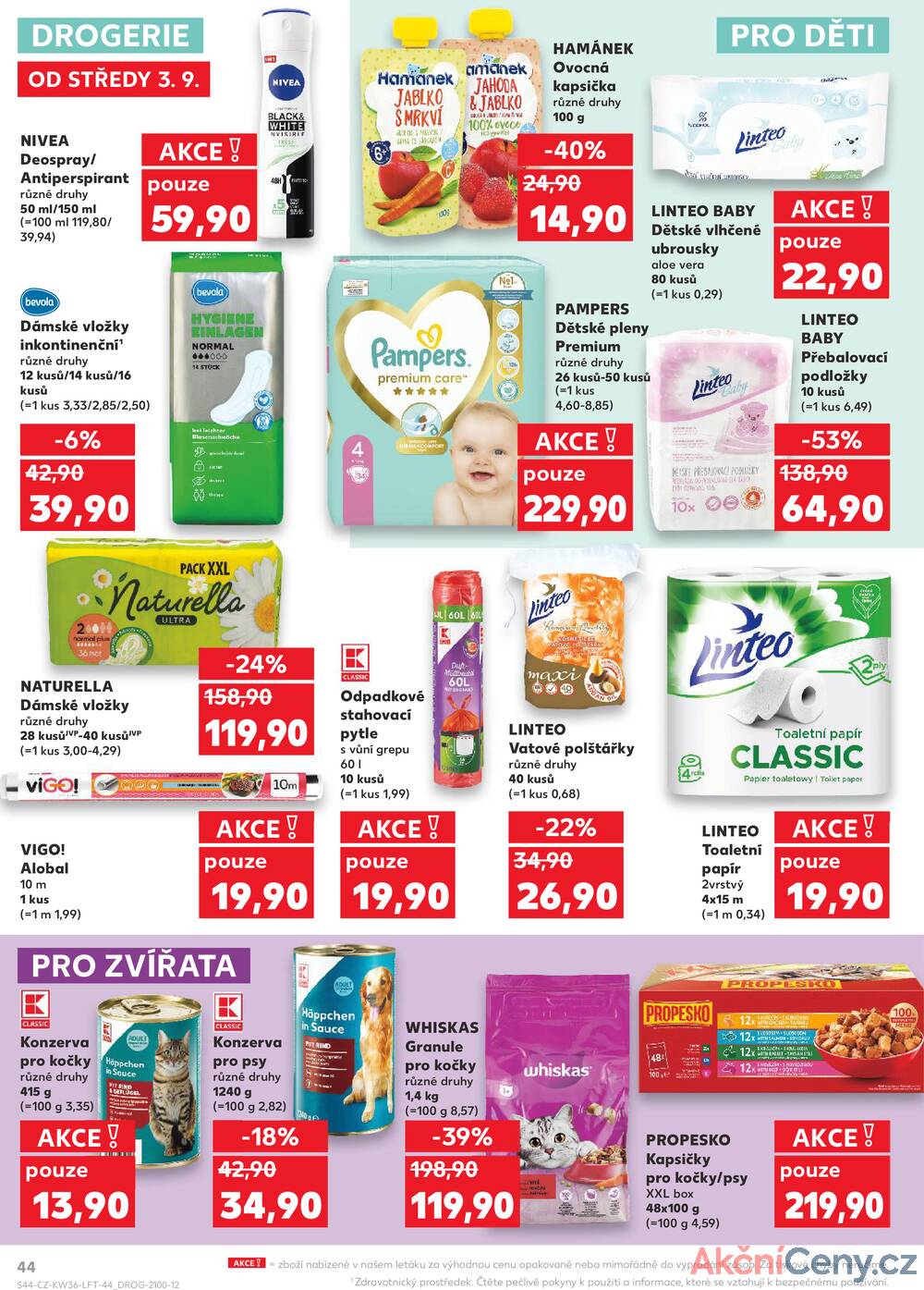 Leták Kaufland - Kaufland 3.9. - 9.9. - Kaufland - Karlovy Vary - strana 44