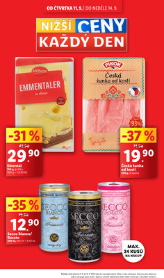 Lidl Čtvrtek od 11.9. do 14.9.2025