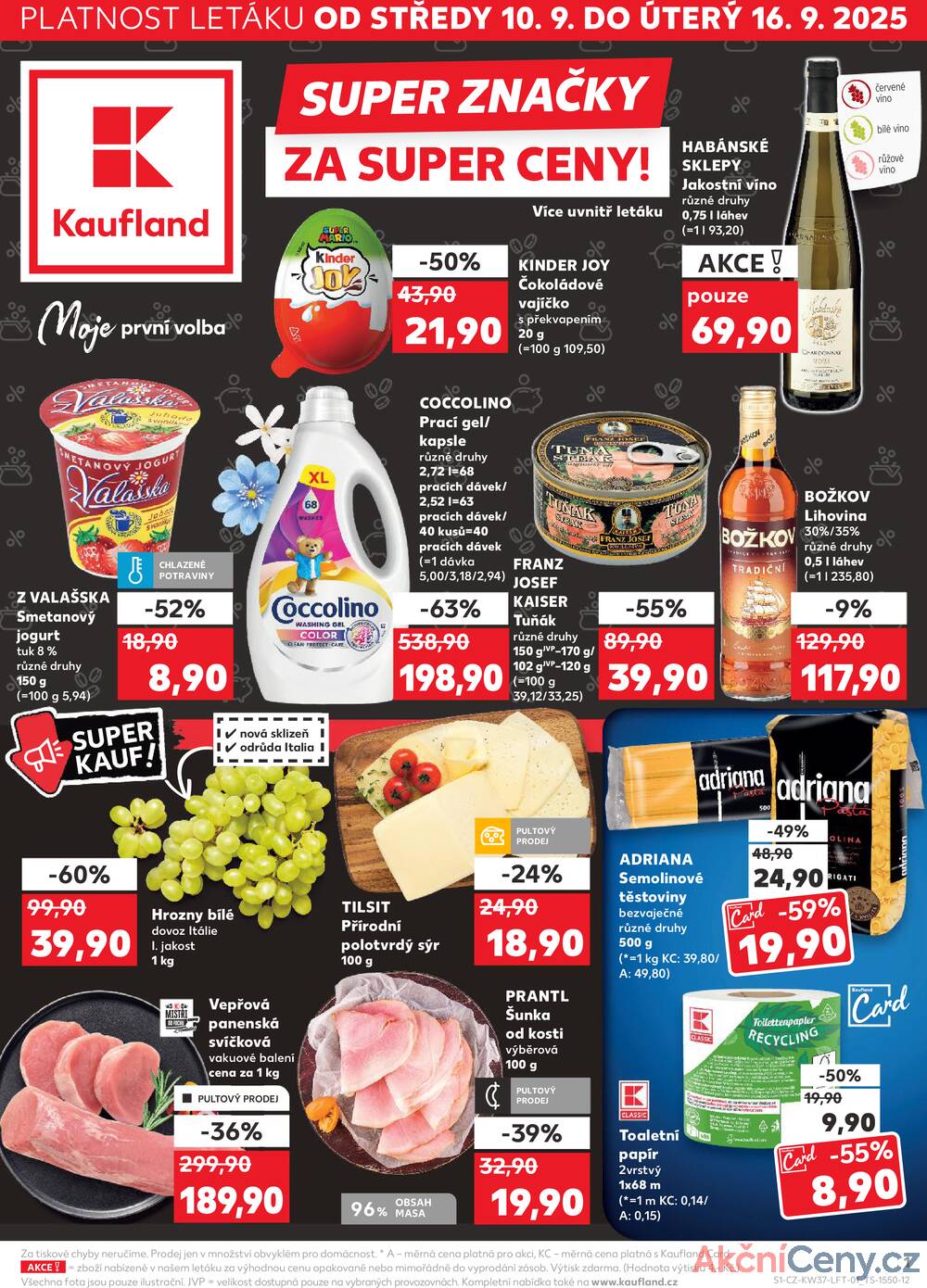Leták Kaufland - Kaufland 10.9. - 16.9. - Kaufland - Vrchlabí - strana 1