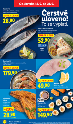 Lidl Čtvrtek od 18.9. do 21.9.2025