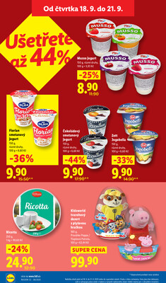 Lidl Čtvrtek od 18.9. do 21.9.2025