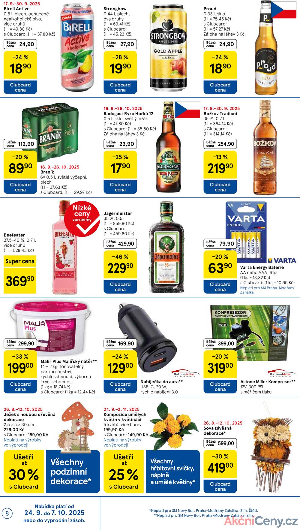 Leták Tesco - Tesco supermarkety od 24.9. do 30.9.2025 - strana 8 Leták Tesco - Tesco supermarkety od 24.9. do 30.9.2025 - strana 8