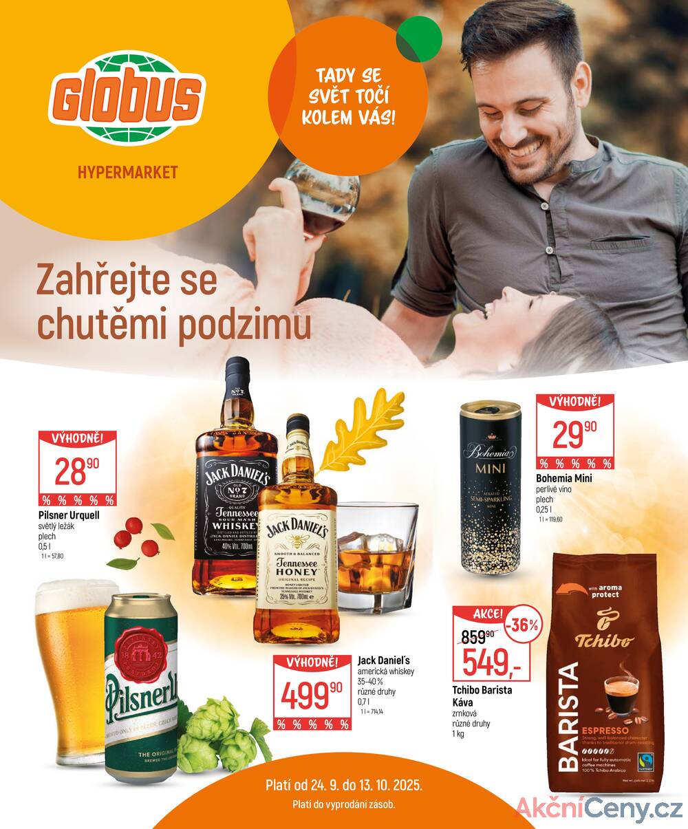 Leták Globus - Akční leták Globus 24.9. - 13.10.2025 - Globus Jenišov u Karlových Varů - strana 1