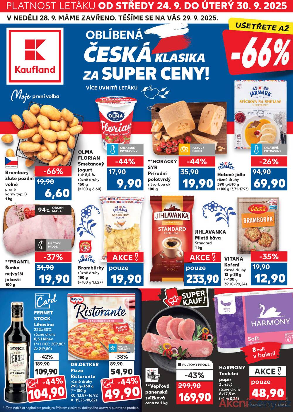 Leták Kaufland - Kaufland 24.9. - 30.9. - Kaufland - Trutnov - strana 1
