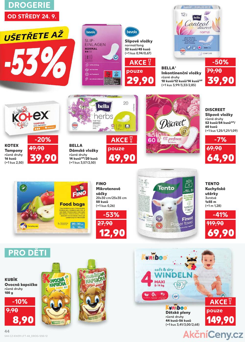 Leták Kaufland - Kaufland 24.9. - 30.9. - Kaufland - Ostrov - Jáchymovská - strana 44