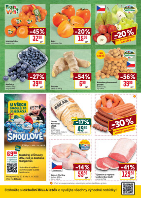 Billa malý leták od 1.10. do 7.10.2025