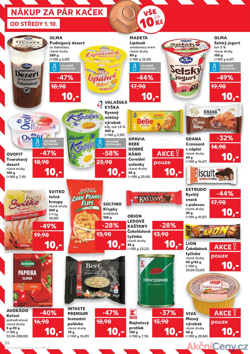 Leták Kaufland - Kaufland 1.10. - 7.10. - Kaufland - Praha - Horní Měcholupy - strana 26