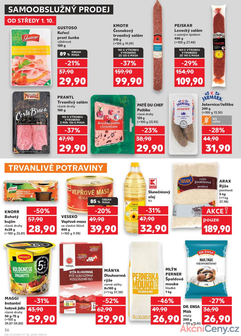 Leták Kaufland - Kaufland 1.10. - 7.10. - Kaufland - Ostrava - Zábřeh - strana 36