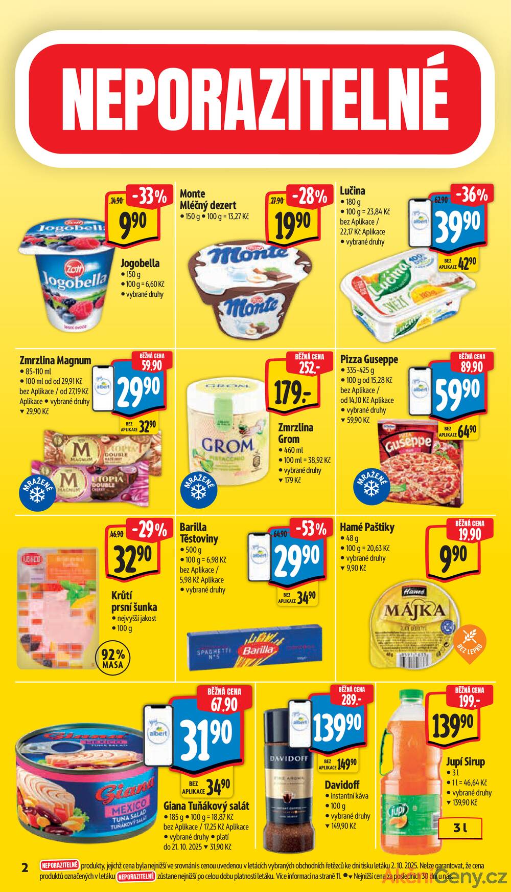 Leták Albert - Albert Supermarket od 8.10. do 14.10.2025 - strana 2