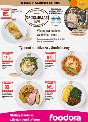 Akční leták Globus 8.10. - 14.10.2025 - Globus Jenišov u Karlových Varů