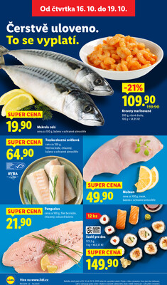 Lidl Čtvrtek od 16.10. do 19.10.2025