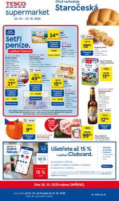 Leták Tesco supermarkety od 22.10. do 28.10.2025