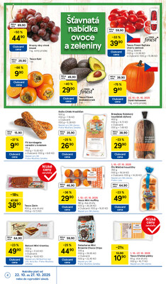 Tesco supermarkety od 22.10. do 28.10.2025