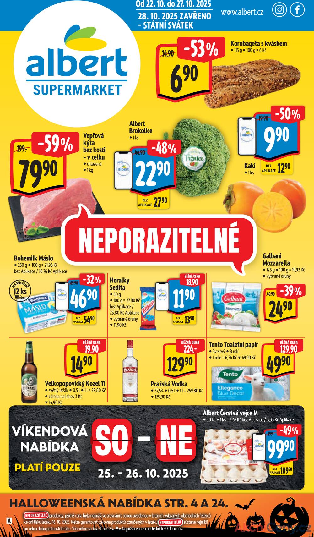Leták Albert - Albert Supermarket Jihomoravský od 22.10. do 27.10.2025 - strana 1