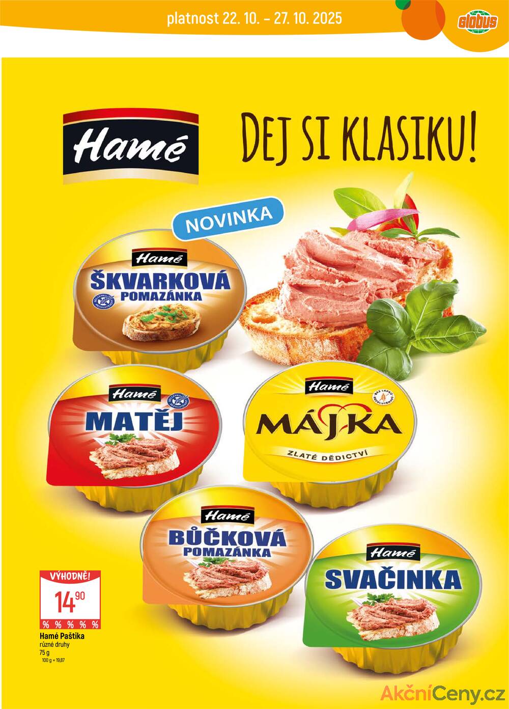 Leták Globus - Akční leták Globus 22.10. - 27.10.2025 - Globus Praha - Čakovice - strana 4