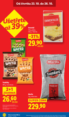 Lidl Čtvrtek od 23.10. do 26.10.2025