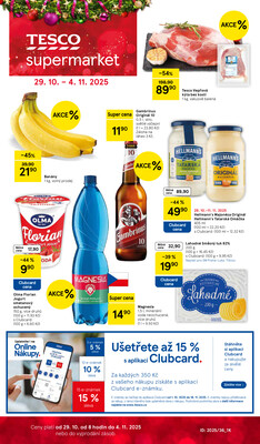 Leták Tesco supermarkety od 29.10. do 4.11.2025