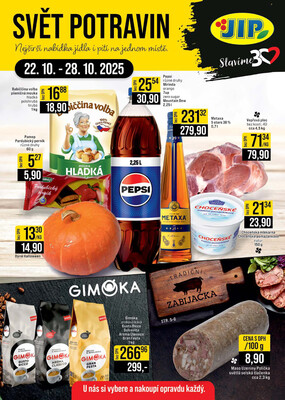 JIP Cash & Carry Brno, Praha, Ostrava, Jilemnice, Pardubice, Ostrava, Karlovy Vary, Olomouc a Zlín od 22.10. do 28.10.2025