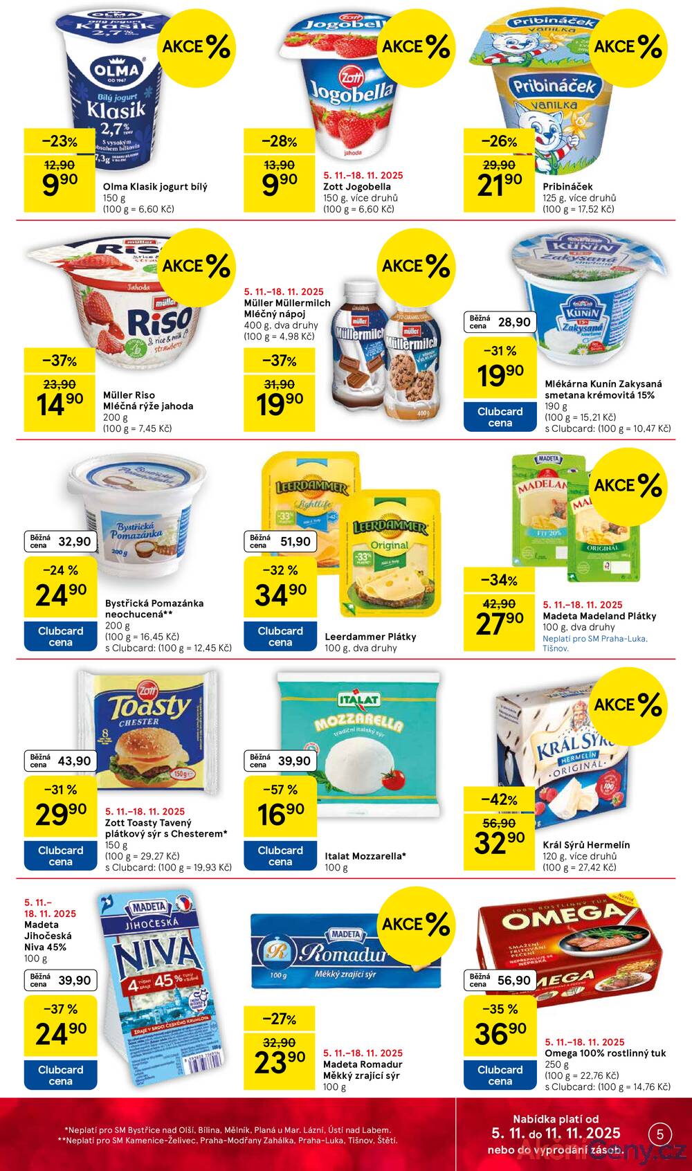 Leták Tesco - Tesco supermarkety od 5.11. do 11.11.2025 - strana 5 Leták Tesco - Tesco supermarkety od 5.11. do 11.11.2025 - strana 5