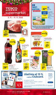 Leták Tesco supermarkety od 5.11. do 11.11.2025