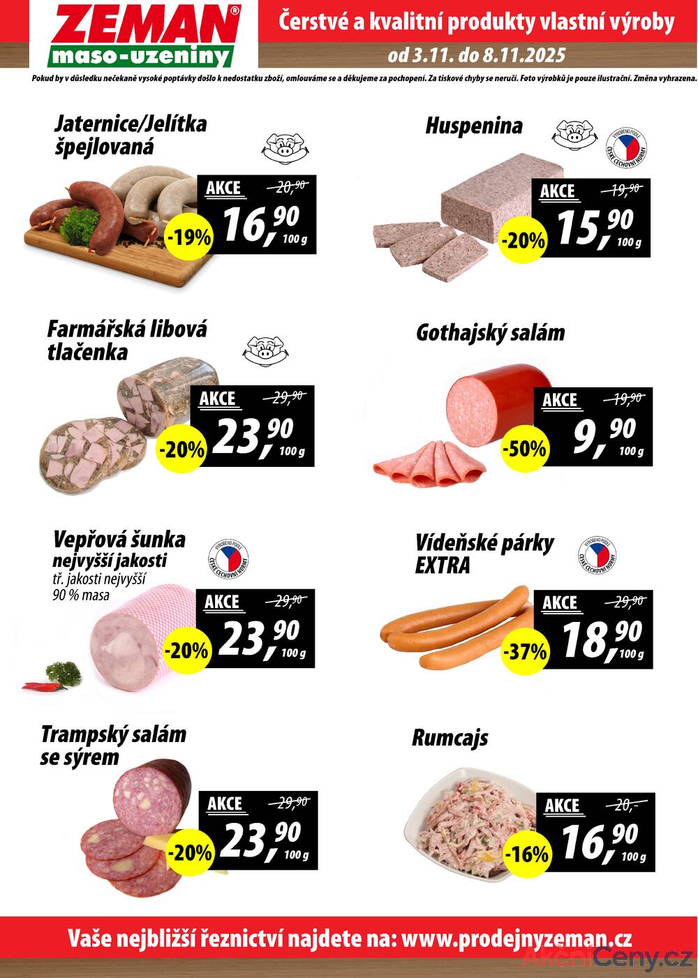 Leták ZEMAN maso-uzeniny
platný do 8.11.2025 - strana 2