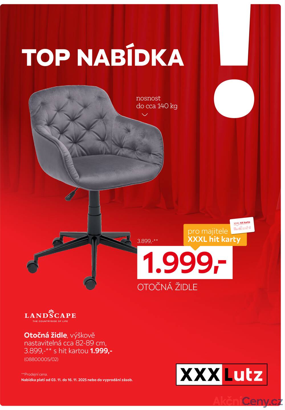 Leták XXXLutz - XXXLutz Top nabídka 3.11. - 16.11. - strana 1