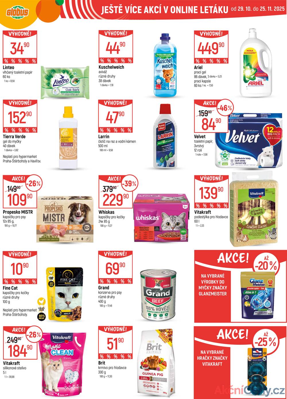 Leták Globus - Akční leták Globus 5.11. - 11.11.2025 - Globus Pardubice - strana 44