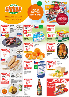 Leták Akční leták Globus 5.11. - 11.11.2025 - Globus Trmice u Ústí nad Labem