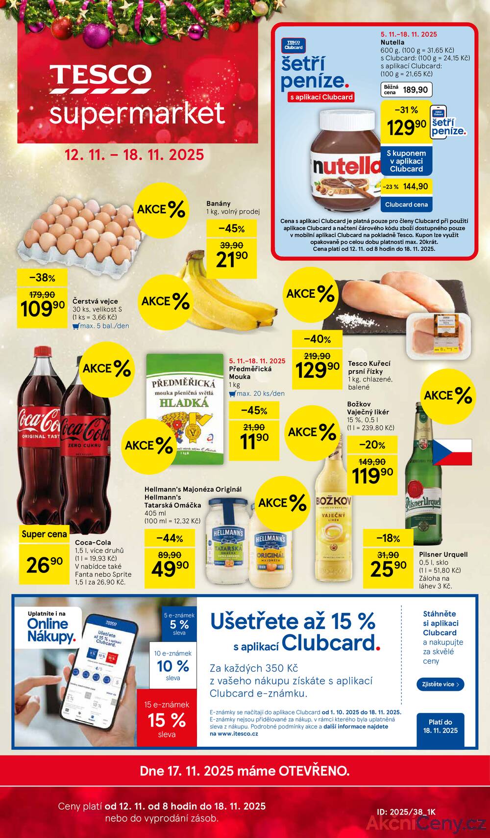 Leták Tesco - Tesco supermarkety od 12.11. do 18.11.2025 - strana 1