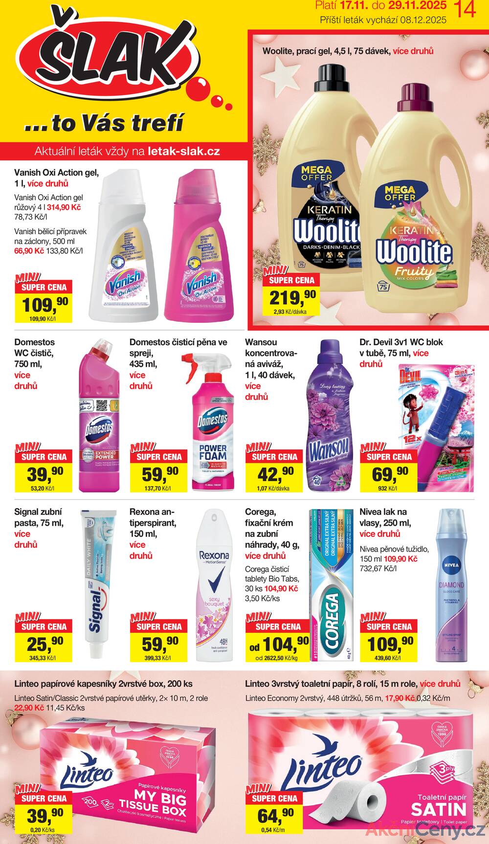 Leták Šlak - Šlak od 17.11. do 29.11.2025 - strana 1 Leták Šlak - Šlak od 17.11. do 29.11.2025 - strana 1