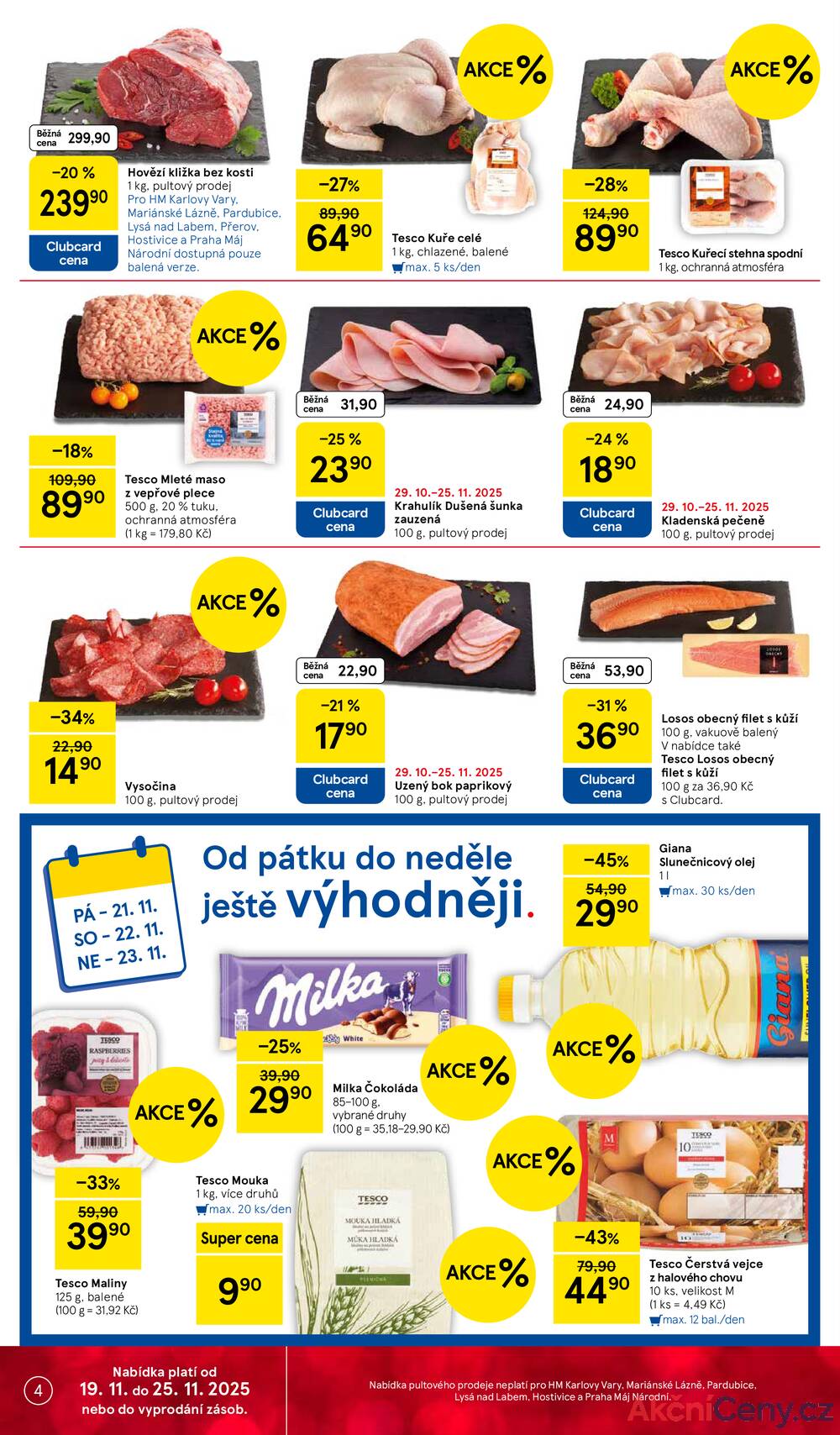 Leták Tesco - Tesco malé hypermarkety od 19.11. do 25.11.2025 - strana 4 Leták Tesco - Tesco malé hypermarkety od 19.11. do 25.11.2025 - strana 4
