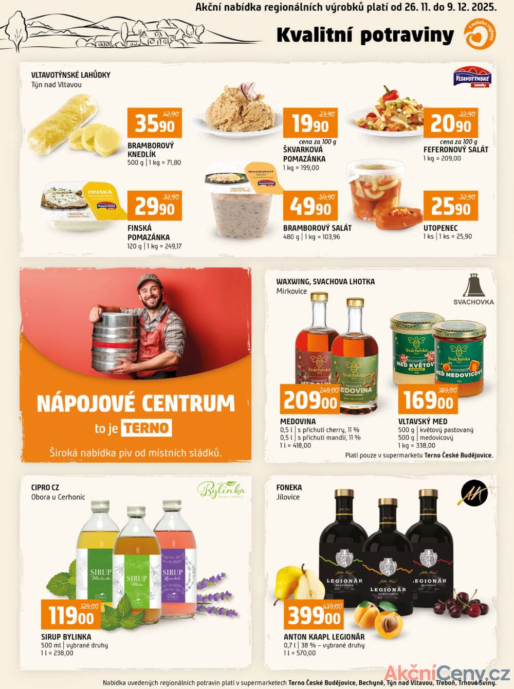 Leták Terno - Terno České Budějovice, Třeboň, Trhové sviny, Bechyně, Týn nad Vltavou od 26.11. do 2.12.2025 - strana 16 Leták Terno - Terno České Budějovice, Třeboň, Trhové sviny, Bechyně, Týn nad Vltavou od 26.11. do 2.12.2025 - strana 16