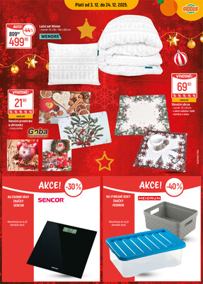 Akční leták Globus 3.12. - 9.12.2025 - Globus Praha - Centrum Černý Most