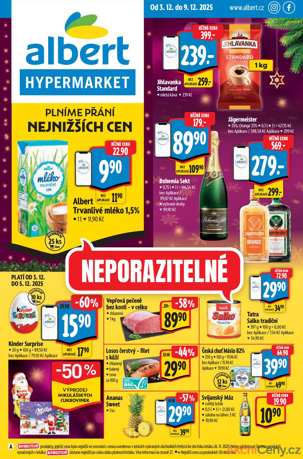 Leták Albert Hypermarket Jihomoravský od 3.12. do 9.12.2025 - 1.strana ...