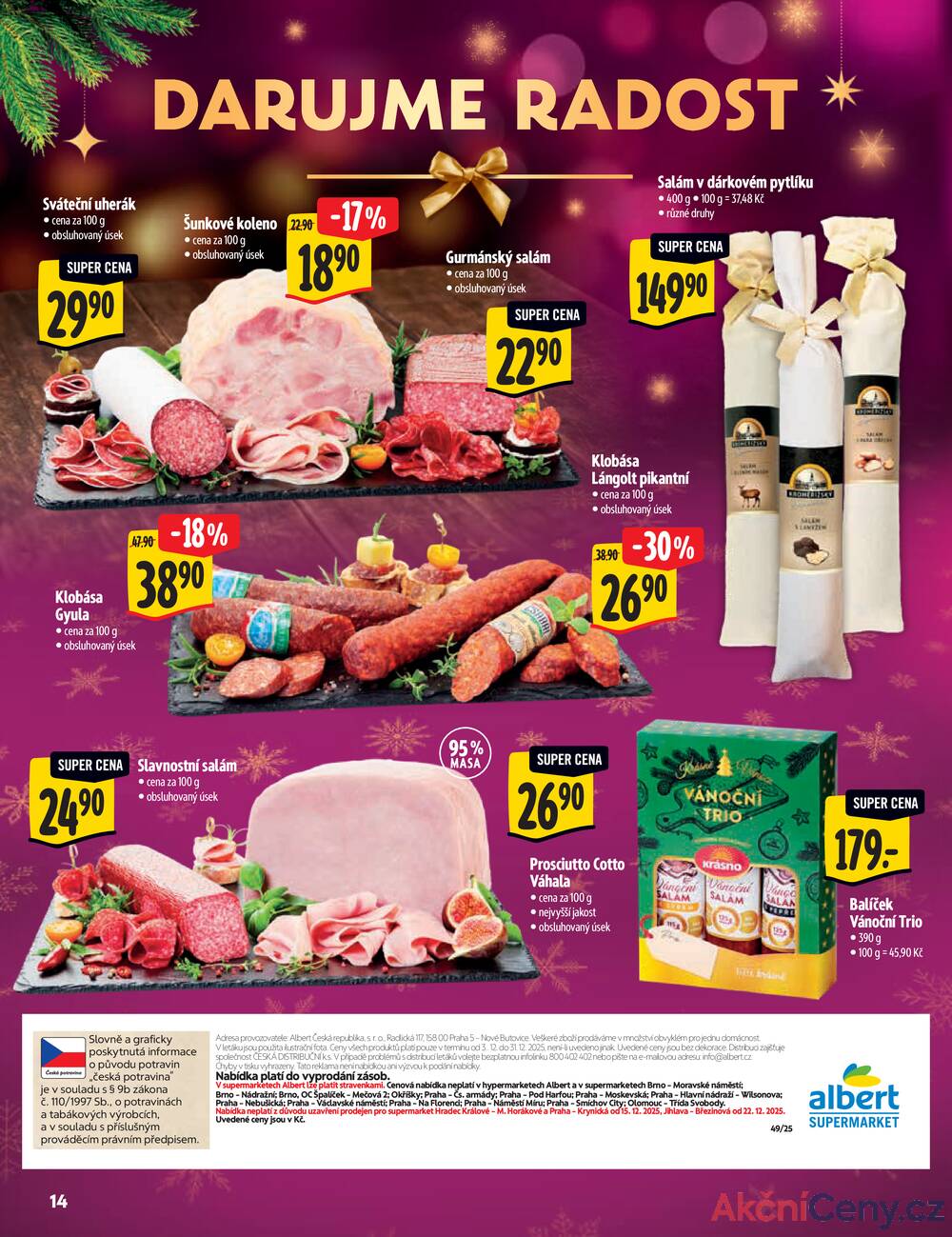 Leták Albert - Albert Supermarket katalog Deli od 3.12. do 31.12.2025 - strana 14