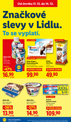 Lidl Čtvrtek od 11.12. do 14.12.2025